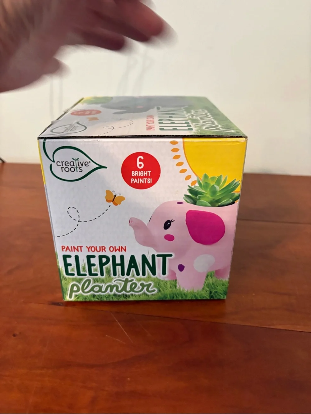 Creative Roots Paint Your Own Elephant Planter Ceramic Craft Kit NIB